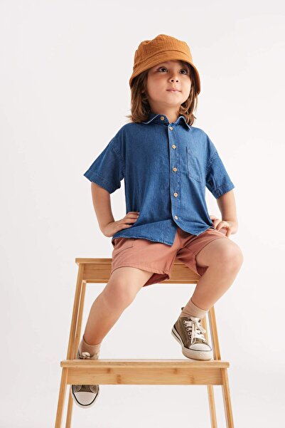 DeFacto Baby Boy Jean Short Sleeve Shirt Z2789A223Sm