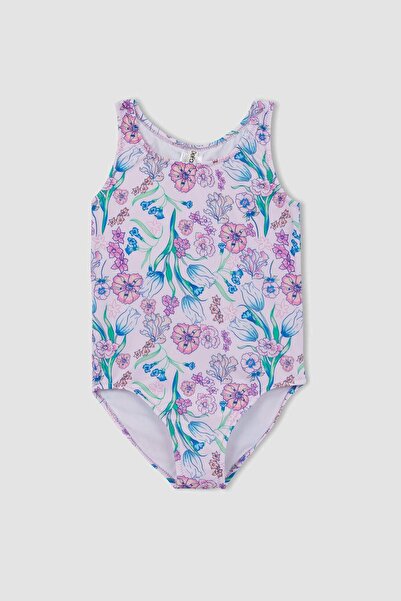 DeFacto Girl's Floral Print Swimsuit Z3583A623Sm