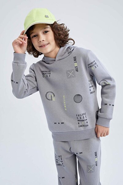 DeFacto Boy's Hooded Thick Sweatshirt V3307A623Sp