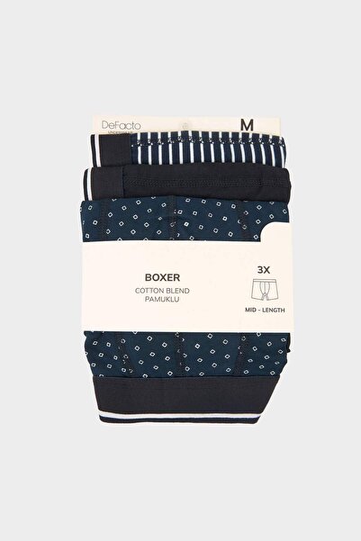 DeFacto Regular Fıt Baskılı 3lü Boxer A1459AX23SP