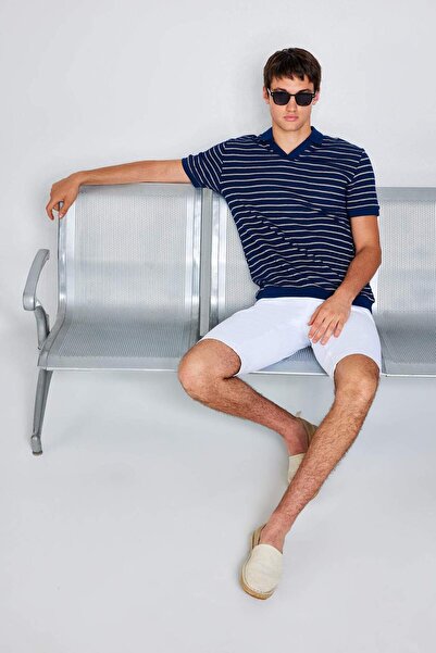 DeFacto Slim Fit Dar Kalıp Normal Bel Dar Paça Jean Bermuda Şort X5352AZ22HS