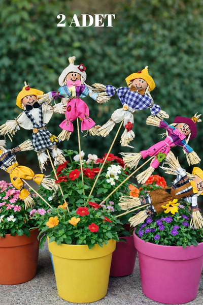 Home Cadılar Bayramı Korkuluk Dekor , Balkon,Bahçe,Saksı Süsü