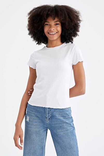 DeFacto Tričko Slim Fit Crew s krátkým rukávem K7064AZ22SM