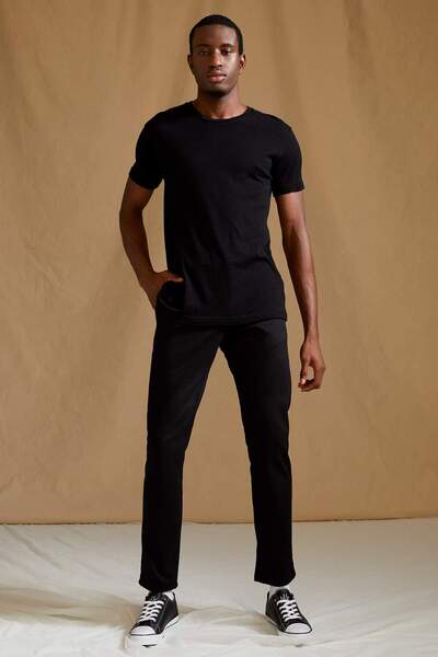 DeFacto Regular Fit Chino Canvas Παντελόνι Gabardine ίσιο πόδι με τσέπες T105...