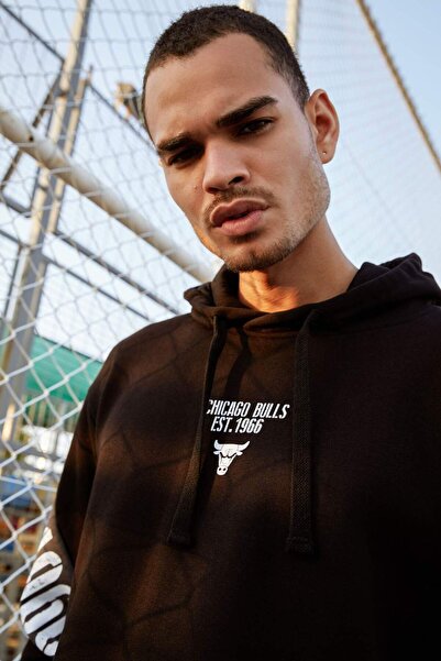 DeFacto DeFactoFit NBA Chicago Bulls Boxy Fit με κουκούλα Πίσω Νούμερο με τύπ...