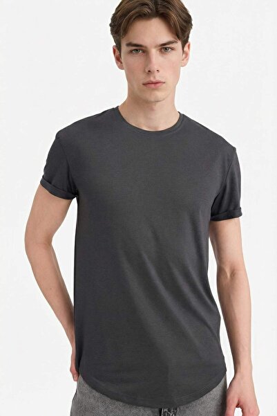 DeFacto Ανδρικό μπλουζάκι ανθρακί N2104AZ/AR110