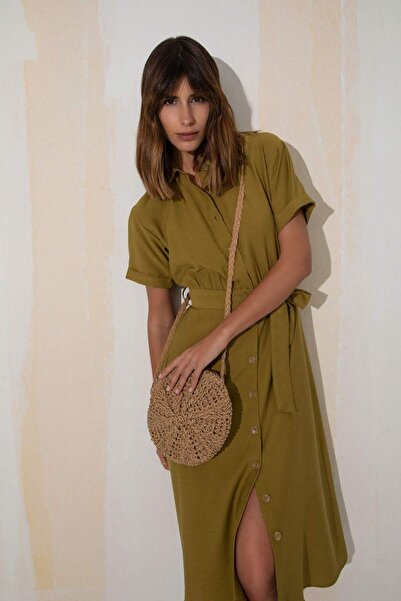 DeFacto Hasır Çapraz Kol Çantası