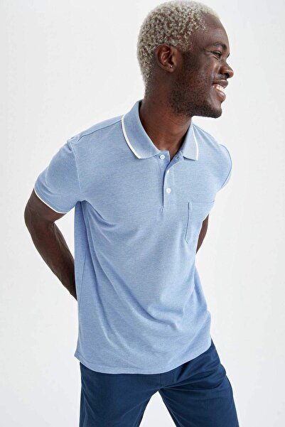 DeFacto Regular Fit Polo Yaka Kısa Kollu Pamuklu Penye Tişört T7645AZ21SP