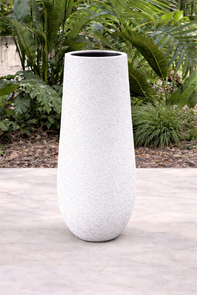 MyDecorZa FİBERGLAS BAHÇE ve EV DEKORASYONU SAKSI DİKEY VAZO MODELİ