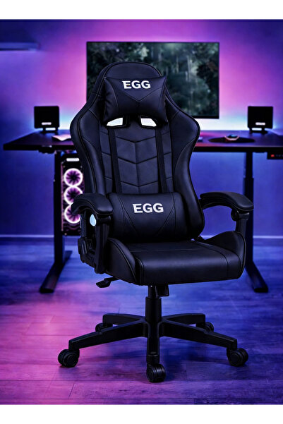 EGG كرسي مريح للألعاب والمكاتب - مسند رأس ودعم قطني قابلان للتعديل، ظهر قابل ...
