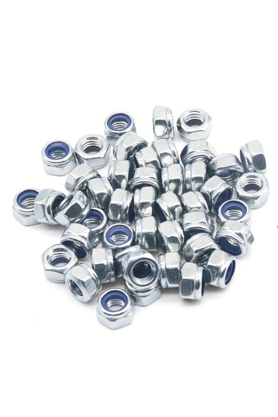 Choice M5-50pcs 304 Stainless Steel DIN985 Nylon Lock Nut Insert Hexagonal Se...