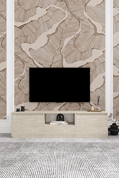 AYMOBSAN Vanguard 3 Kapaklı Tv Ünitesi 160 cm - Traverten Desen