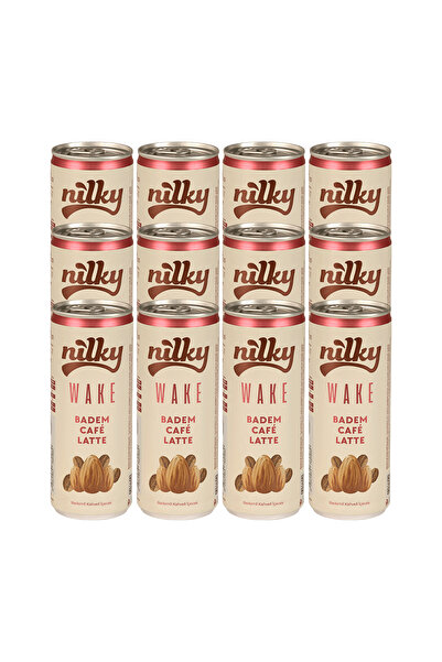 NİLKY Wake Badem Sütlü Glütensiz Bitkisel Laktosuz Vegan Soğuk Kahve 12 x 250 ml