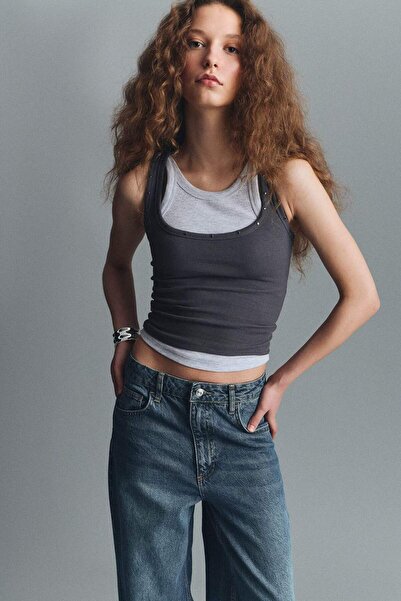 DeFacto Fitted Ribbed Camisole Undershirt H1100Ax26Sp