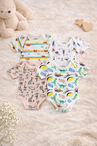 luay 100% Cotton Full Sleeves Printed Baby Romper,Bodysuit for Baby Girls & B...