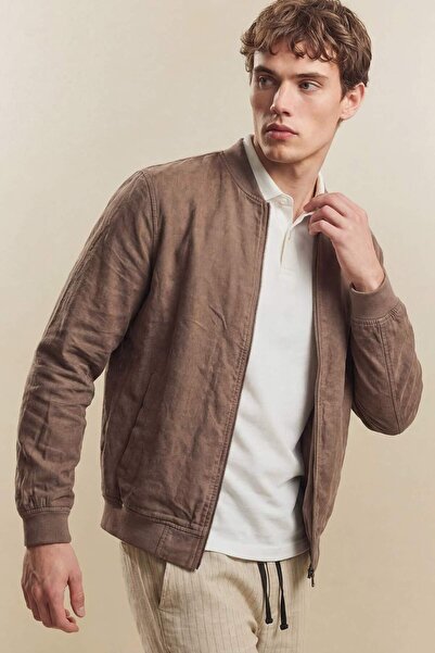 DeFacto Palton cu fermoar din amestec de in F8521AX26SP