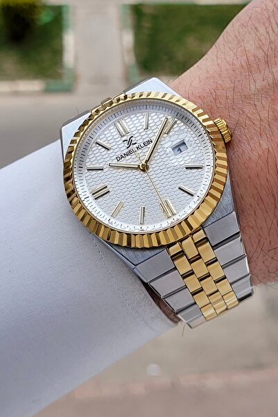 Daniel Klein Gold Gümüş Renk 5 ATM Hediye Paketli 41 mm Erkek Kol Saati