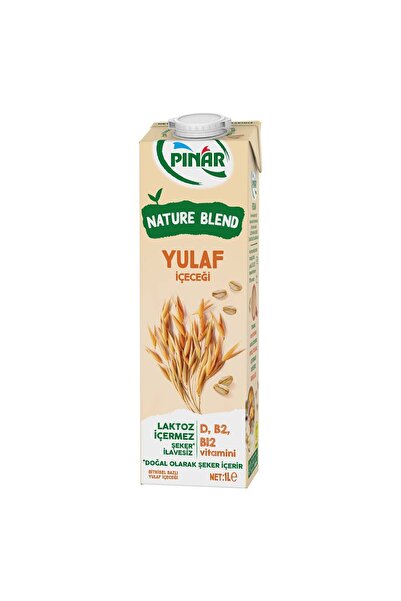 Pınar Nature Blend Bitkisel Bazlı Yulaf İçeceği 1 L Vegan Laktozsuz İlave Şekersiz x 4 Adet