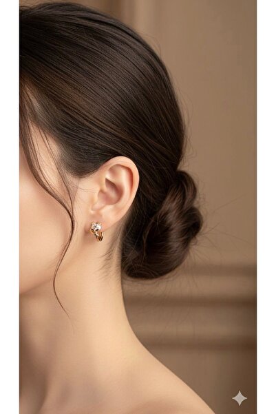 Bade Jewelry Xuping Gold Taşlı Kedi Model Kararmaz Çelik Halka Çocuk/Yetişkin...