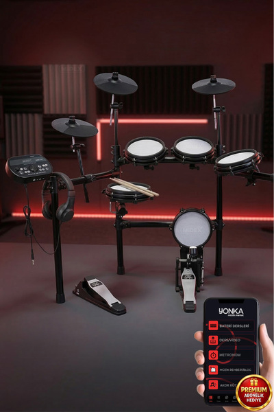 Midex DDX-190BT Profesyonel Dijital Davul Elektro Bateri (KULAKLIK VE BAGET D...