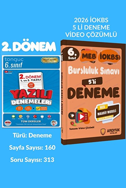 Tonguç Yayınları 6. Sınıf Yazılı Denemeleri 2. Dönem 1 ve 2. Yazılı + Burslul...