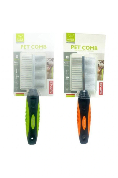 Nunbell Kedi Köpek Çift Taraflı Tüy Açma Tarak 18x5 Cm