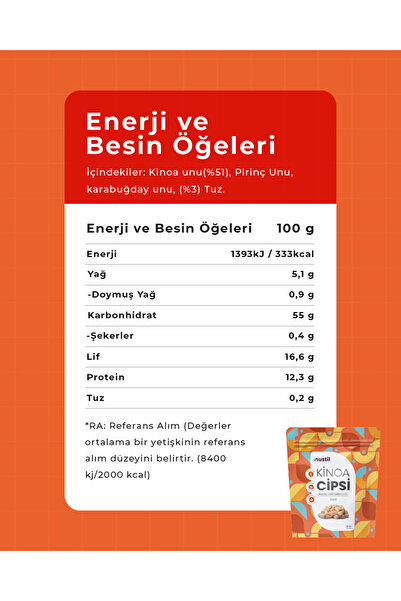 NUSTİL Glutensiz Kinoa Cipsi 35g
