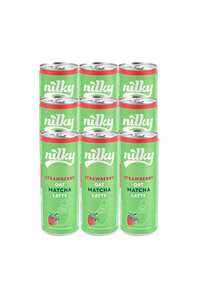 NİLKY Yulaf Sütlü Çilekli Matcha Latte 9x250 ml