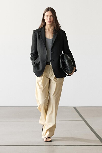 Massimo Dutti Pamuklu geniş paça pantolon