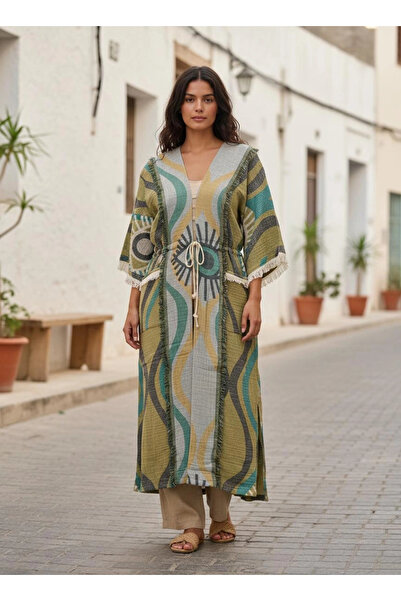 Su Koleksiyon Anatolian Heritage Kaftan / Green Eye