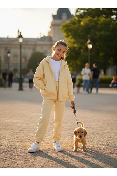 Pufiko Kids Yellow Hooded Unisex Set