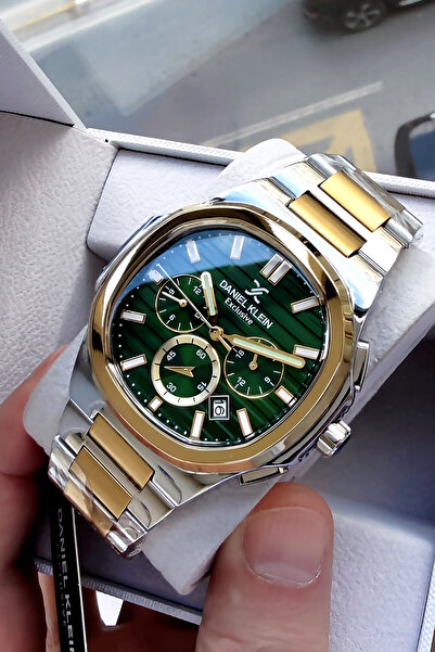 Daniel Klein ساعة يد رجالية حصرية في علبة هدايا خاصة، سوار فولاذي فضي اللون +...