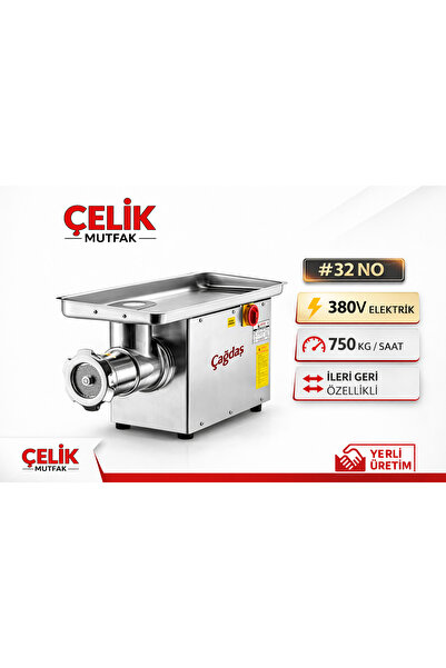 Çağdaş Makina 32 No (32lik) Çağdaş Et Kıyma Makinesi 750 Kg/Saat 380V (İleri ...
