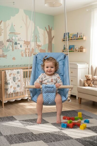 Svava Rüya Ahşap Bebek Hamak Ev Tipi Tavan Salıncak