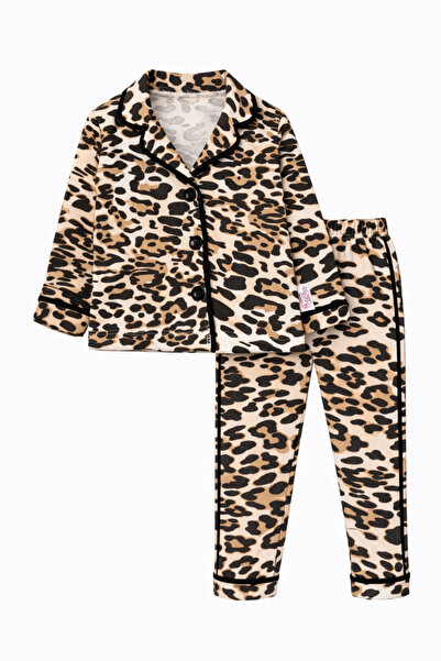 Bubito Leopard Print Baby Girl's Bottom Top 2-Piece Pajamas Set-Multicolor