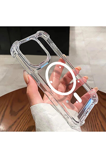 Choice جراب شحن لاسلكي مغناطيسي فاخر وشفاف لهاتف iPhone 15 Pro Max، متوافق مع...