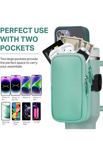 Arabest Water Bottle Pouch for 40oz Tumbler, Neoprene Cup Accessory with Phon...