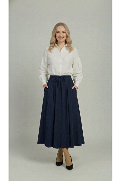 SmallTouch İç Göstermez Beli Lastikli Ayarlanabilir Bağcıklı Çift Cepli Doubl...