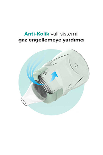 Mamajoo Antikolik Akıtmaz Alıştırma Bardağı 160 ml Powder Green, 6 Ay+