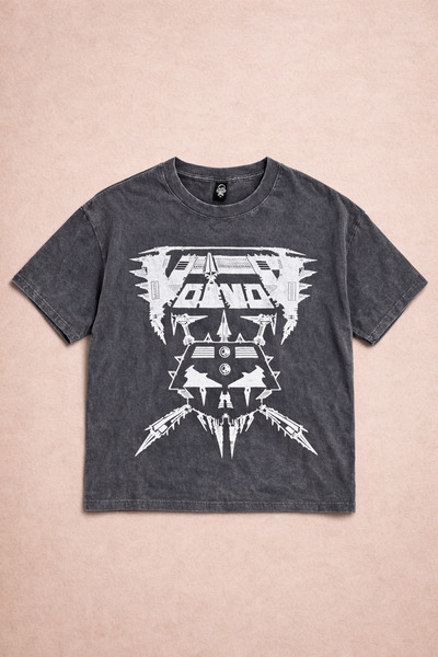 Overdrive Tricou lavabil cu croială boxy „Voivod II”.