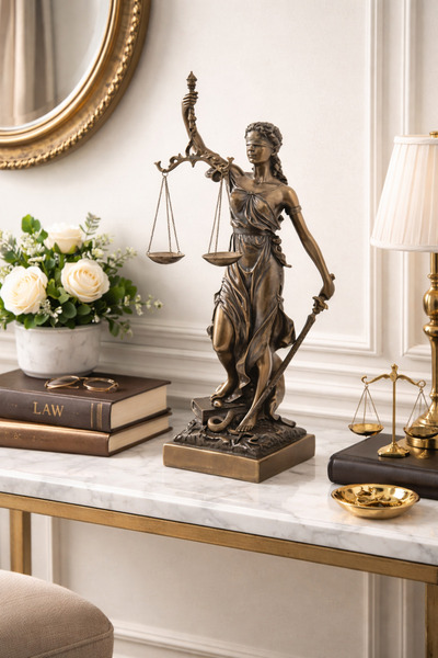 Wise Veronese Themis Adalet Biblosu 12x11x33cm 1 Adet Terazi Kılıç Detaylı Gö...