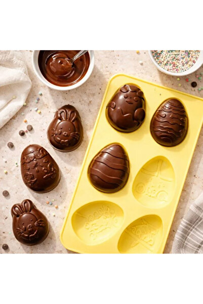 GIA'S WORLD Forma de Silicon cu 6 Modele de Oua de Paste 6,5x26cm