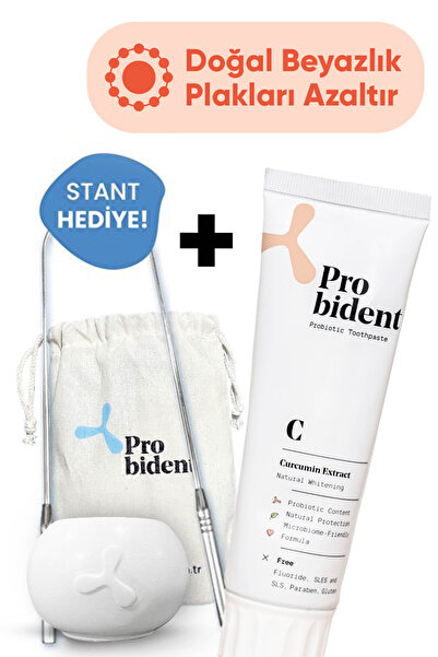 Probident Aktif Probiyotik Doğal Florürsüz Zerdeçal Özüt Ilaveli Diş Macunu B...