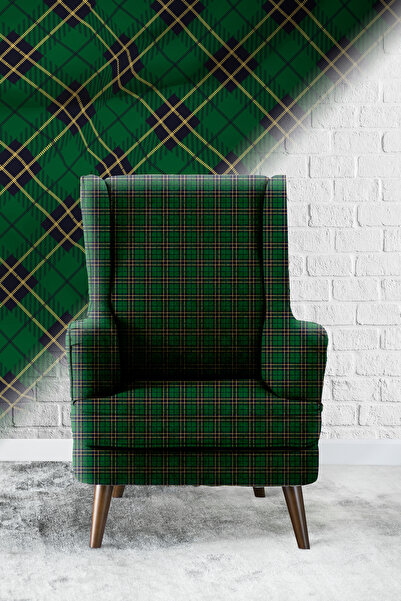 Vagonik Зелена картата цифрова тканина для оббивки диванів Якісна тканина, що...