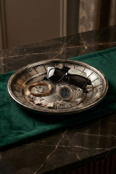 Viselia Takı Tabağı Takı Organizeri Takı Makyaj Kozmetik Düzenleyici Gümüş Es...