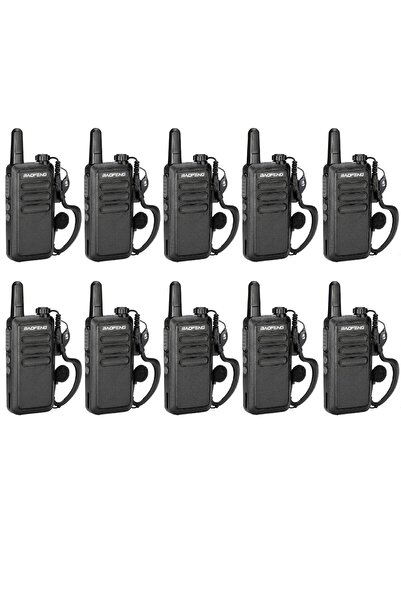 BAOFENG 10lu R5 Mikro Usb Şarjlı Pmr El Telsiz Kulaklık Hediyeli Set