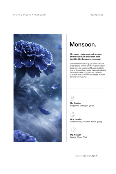 Royal Platinum Monsoon 100 Ml Unisex Niche Parfüm Şeftali Çiçek Ferah