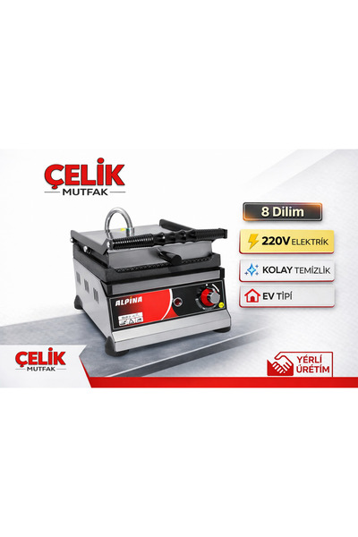 ALPİNA MUTFAK Alpina 8 Dilim Tost Makinesi 220V Büfe Kafe ve Ev Tipi Yüksek I...
