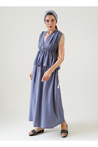 Su Koleksiyon Rochie Blue Goddess - Cu Detaliu Broșă Steaua