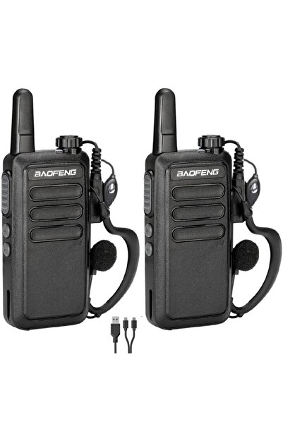 BAOFENG 2li R5 Pmr 446 El Telsiz Mikro Usb Şarjlı Kulaklık Hediyeli Set
